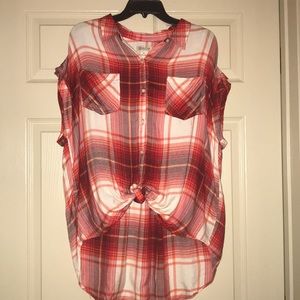 Madras Plaid Women’s Button Down Shirt